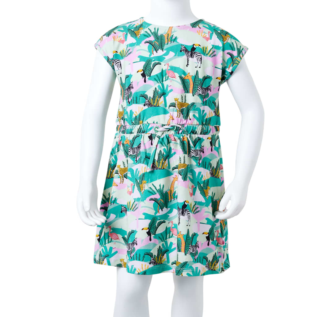 Children's dress, light mint green, 140