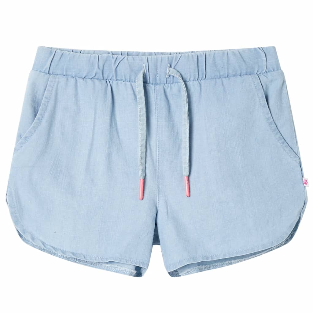 Children's shorts, light denim blue, 128