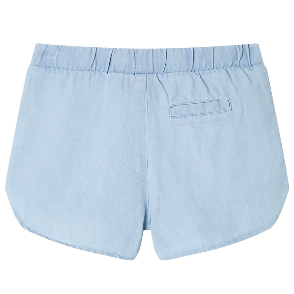 Children's shorts, light denim blue, 128