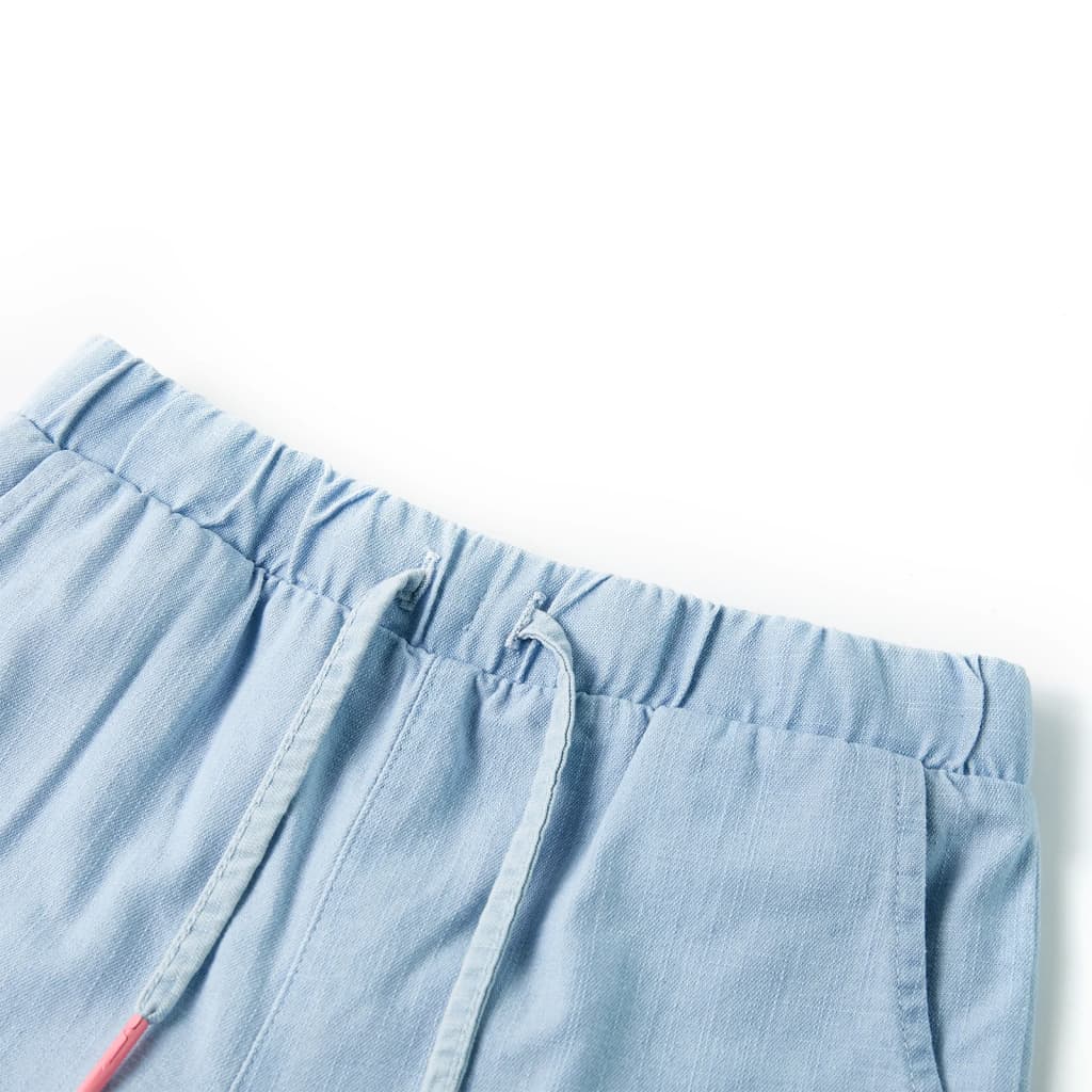 Children's shorts, light denim blue, 128