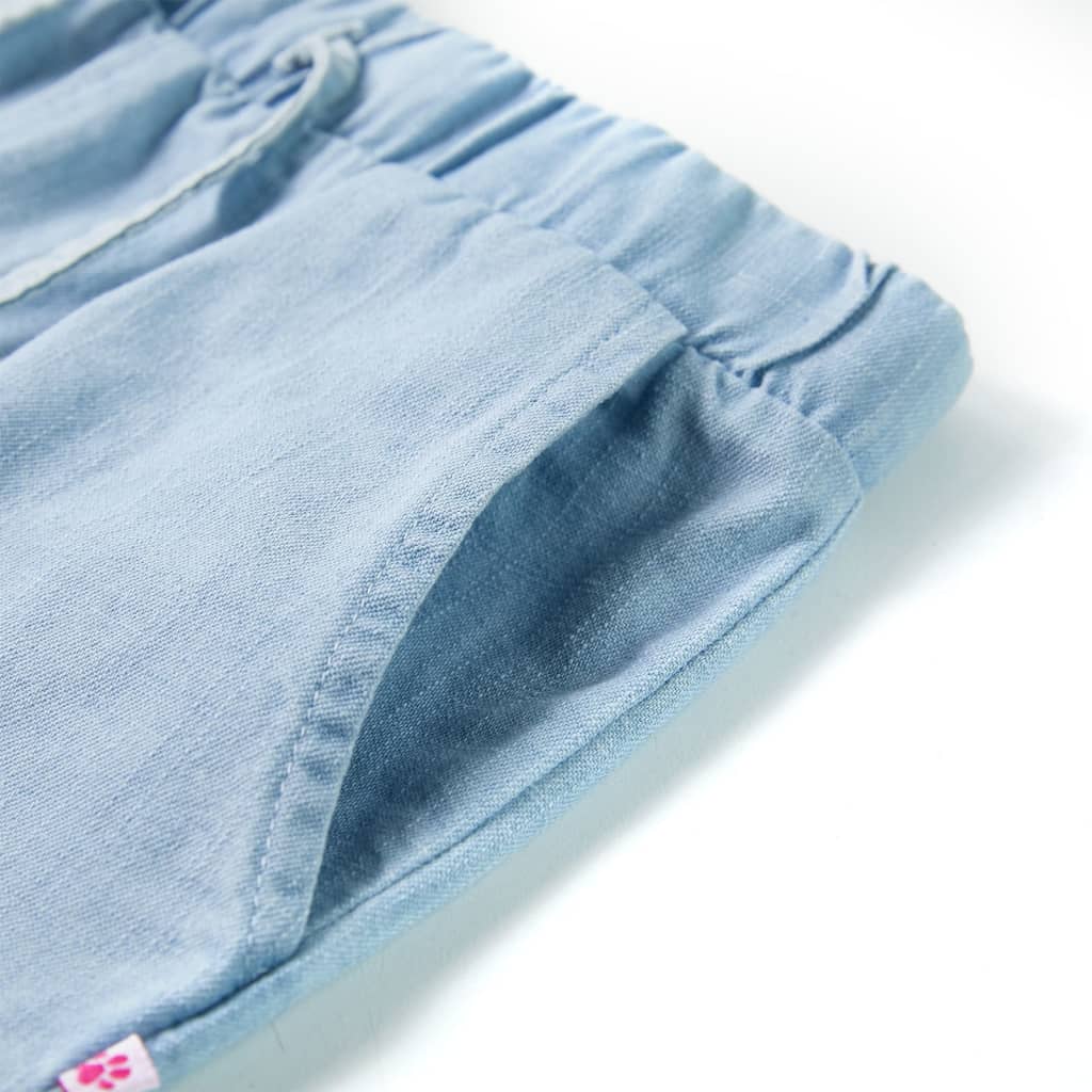 Children's shorts, light denim blue, 128