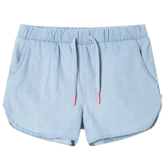 Children's shorts, light denim blue, 140