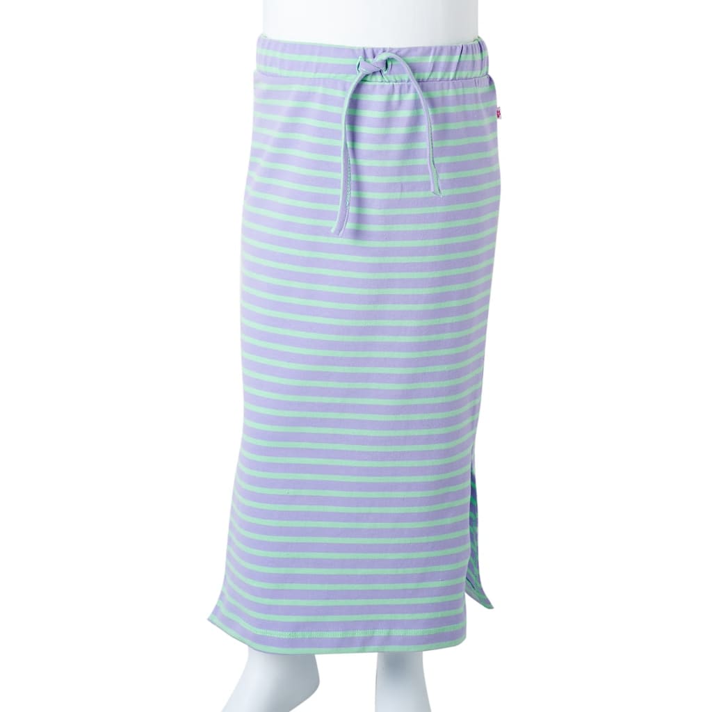 Children's straight striped skirt, bright mint green, 104