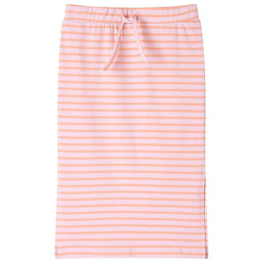 Children's straight striped skirt, pink, 92