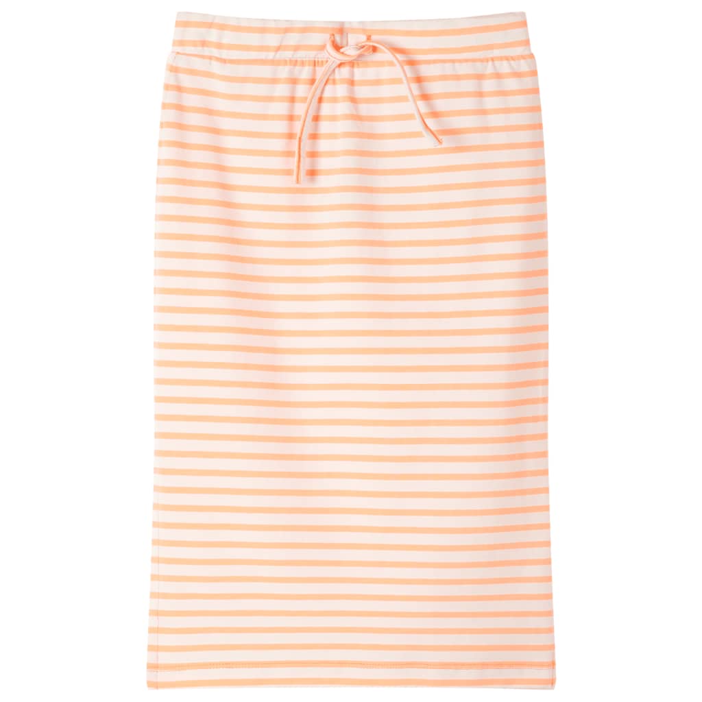 Children's straight skirt with stripes fluorescent orange 116