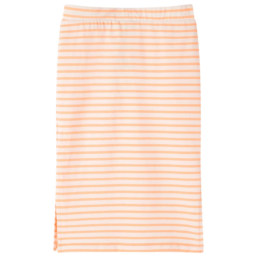 Children's straight skirt with stripes fluorescent orange 116