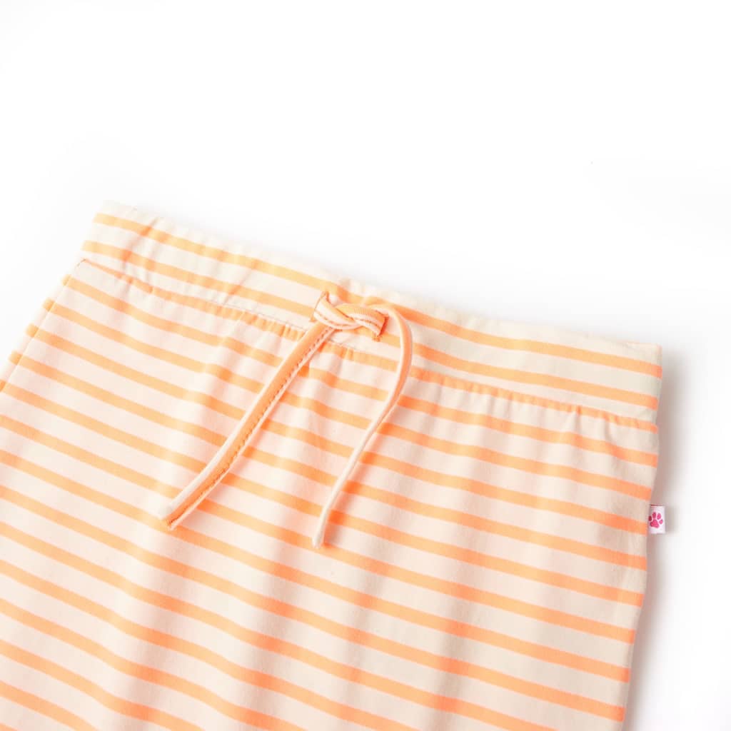 Children's straight skirt with stripes fluorescent orange 116