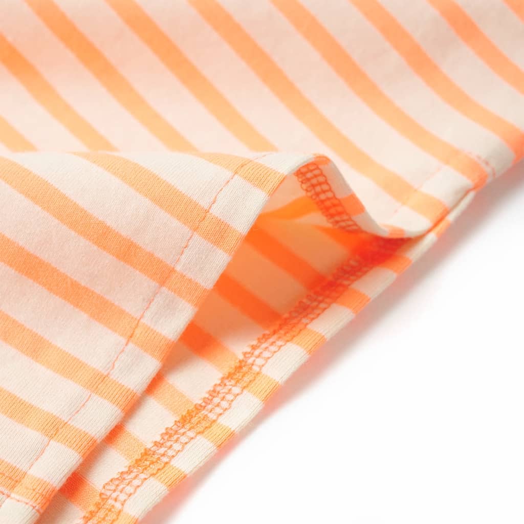 Children's straight skirt with stripes fluorescent orange 116