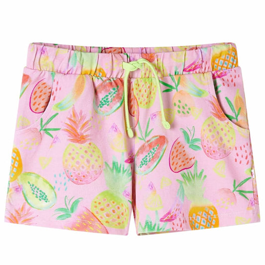 Children's shorts with drawstring, soft pink, 92