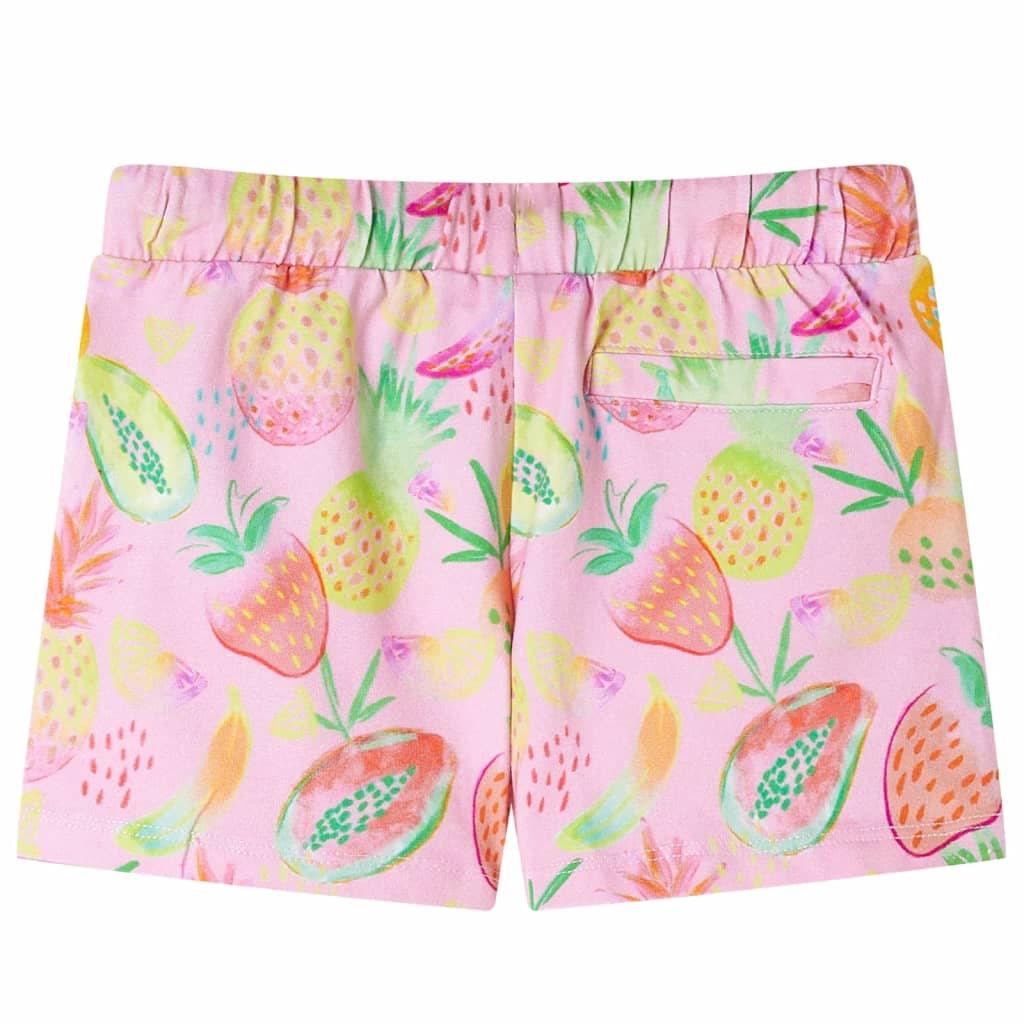 Children's shorts with drawstring, soft pink, 116