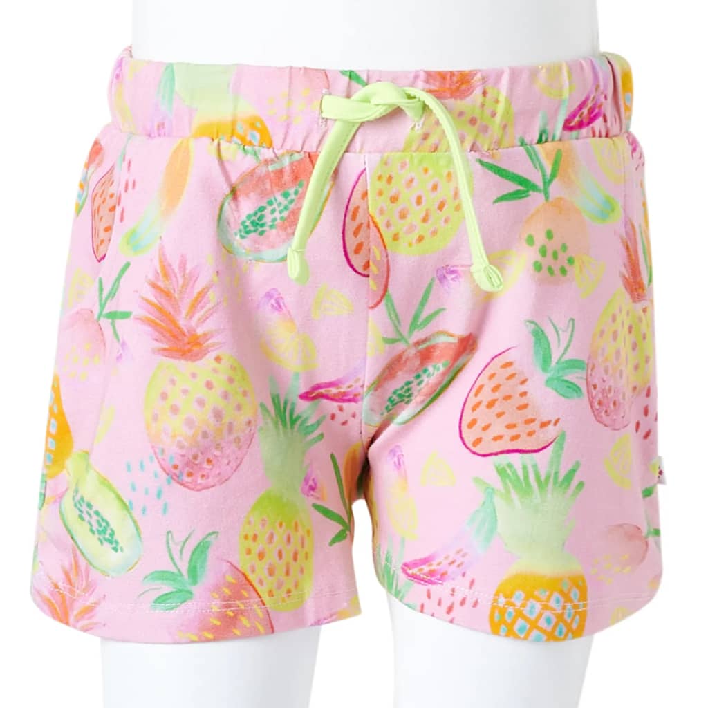 Children's shorts with drawstring, soft pink, 116