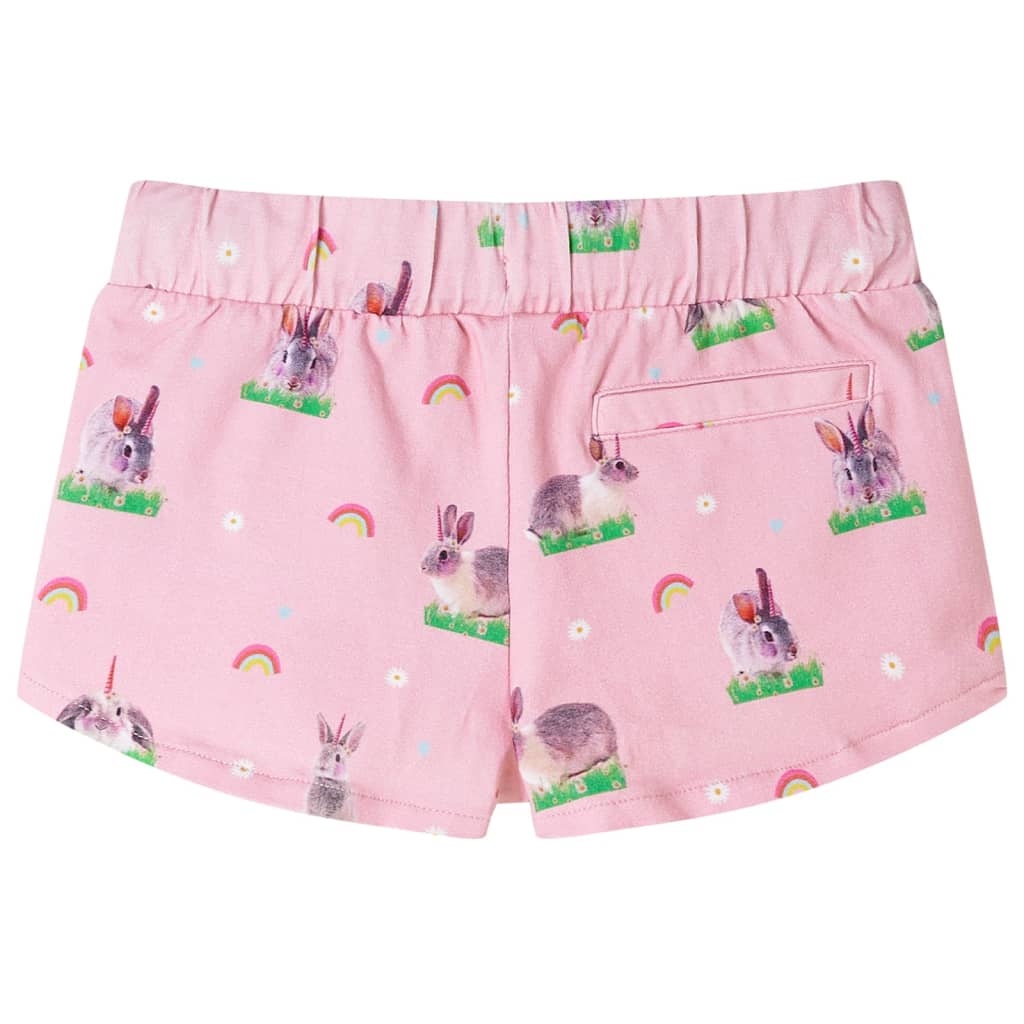 Children's shorts with drawstring, light pink, 116