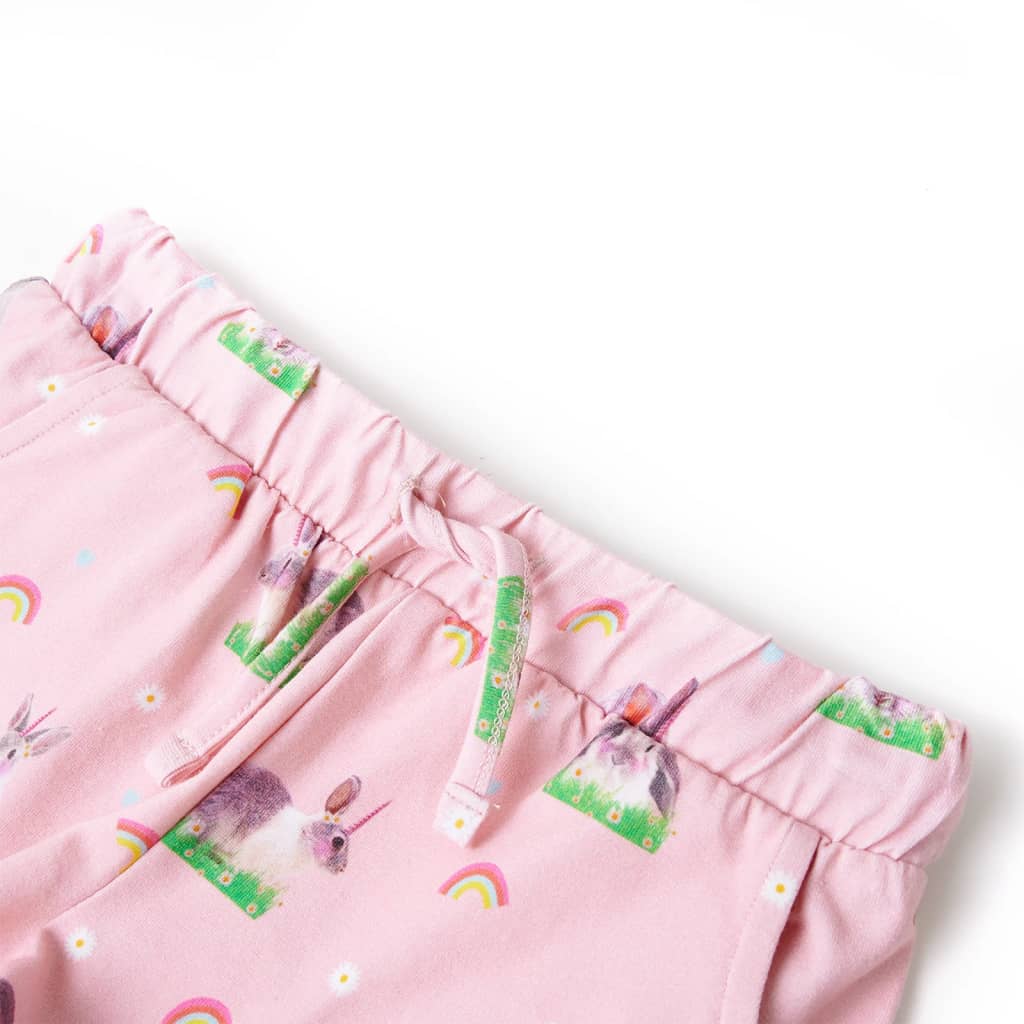 Children's shorts with drawstring, light pink, 116