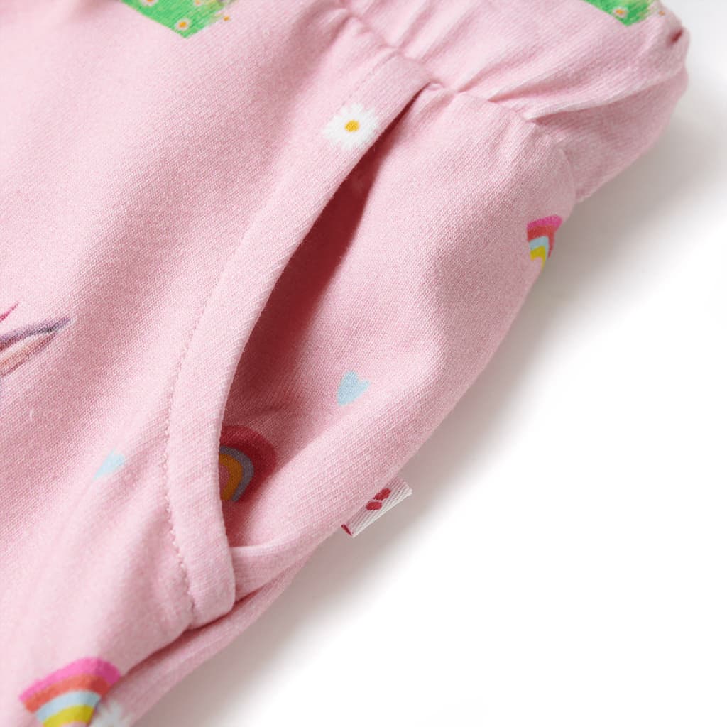 Children's shorts with drawstring, light pink, 116