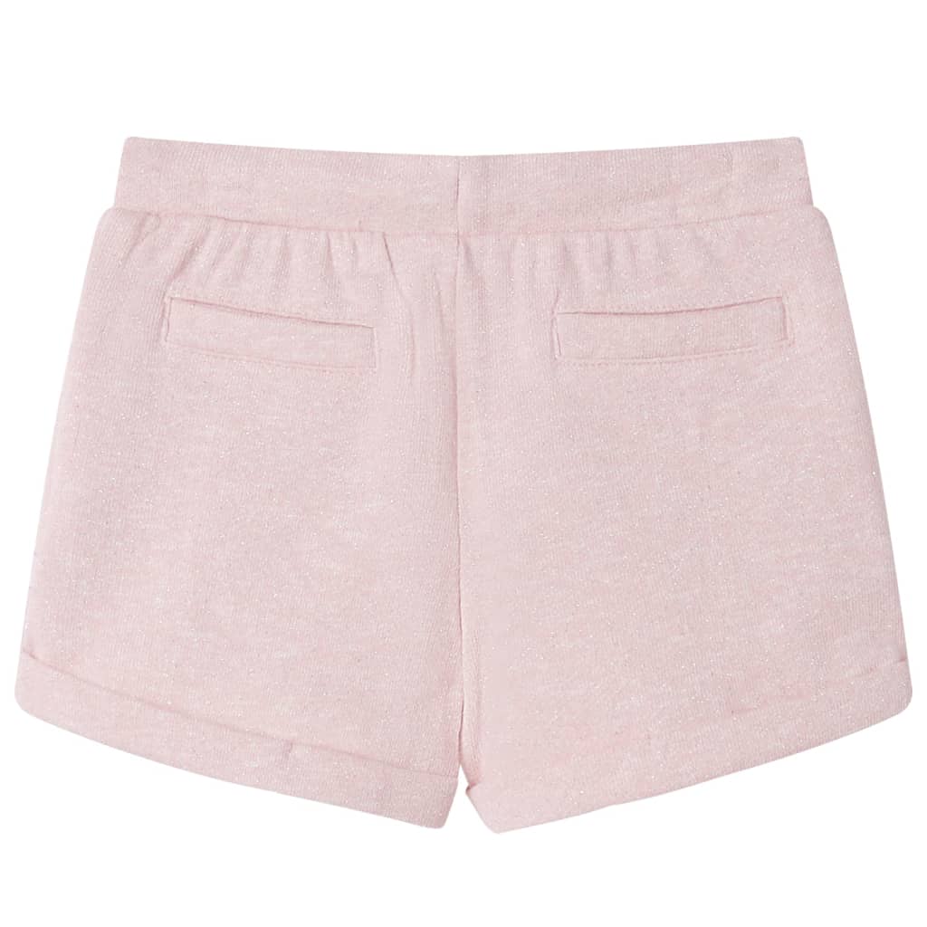 Children's shorts with drawstring, pale pink, 104