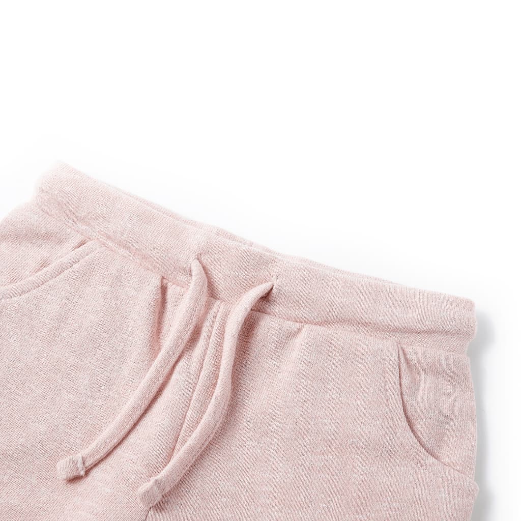 Children's shorts with drawstring, pale pink, 104