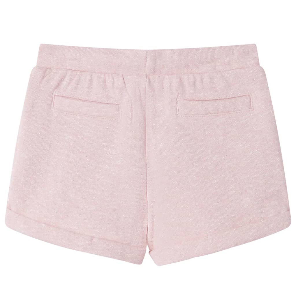 Children's shorts with drawstring, pale pink, 128