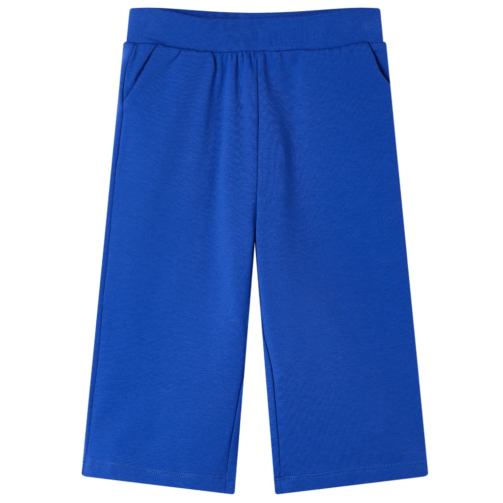 Children's trousers, wide legs, cobalt blue, 92