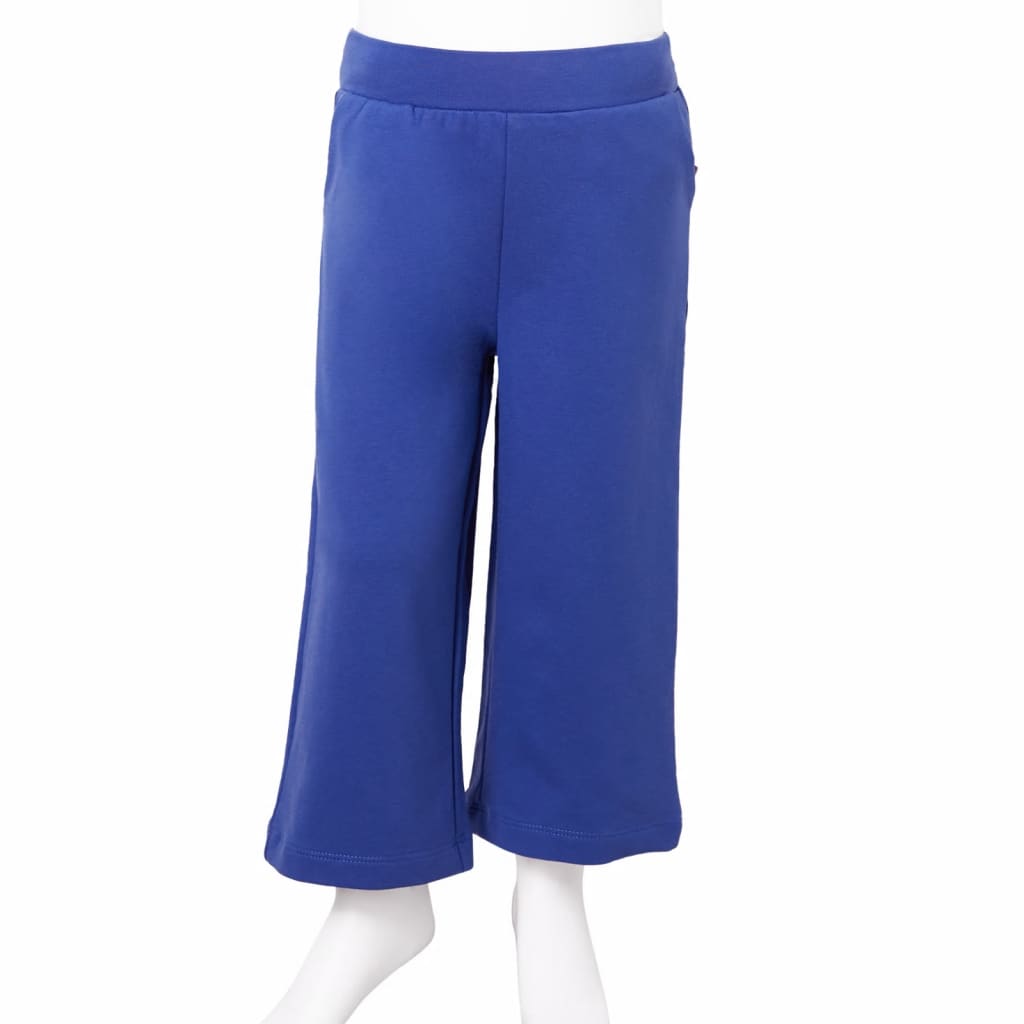 Children's trousers, wide legs, cobalt blue, 92