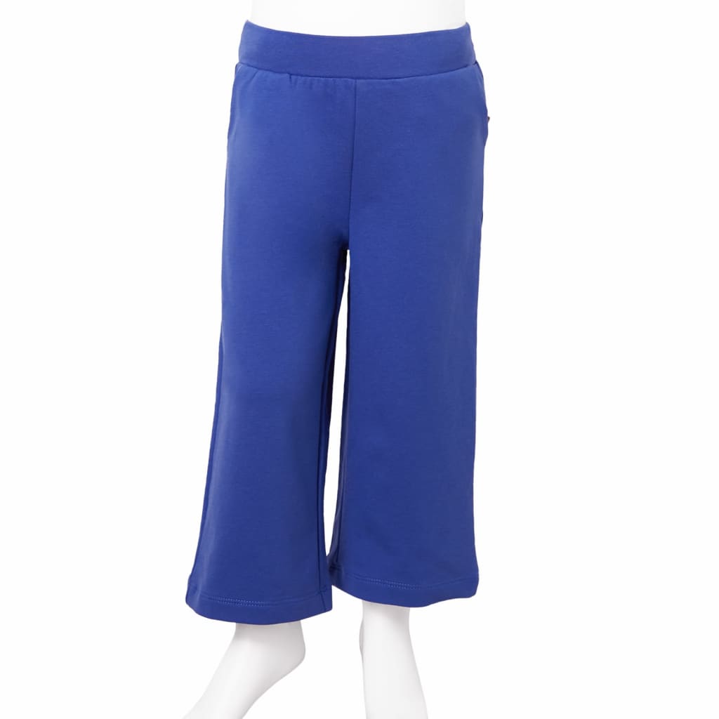 Children's trousers, wide legs, cobalt blue, 128