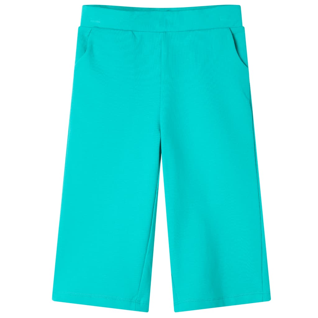 Children's trousers, wide legs, mint green, 92