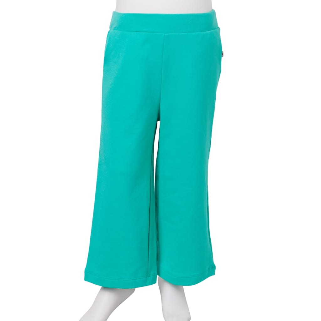 Children's trousers, wide legs, mint green, 104