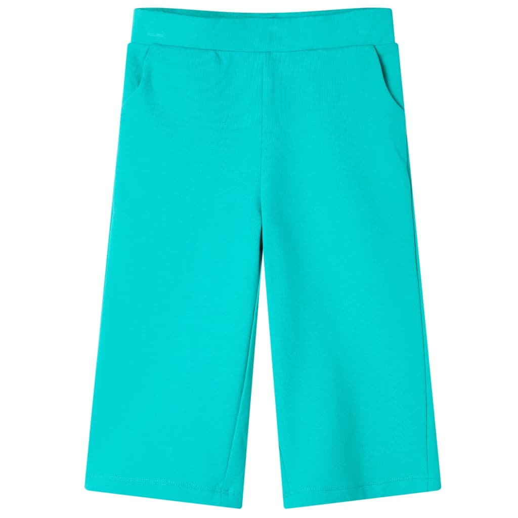 Children's trousers, wide legs, mint green, 128