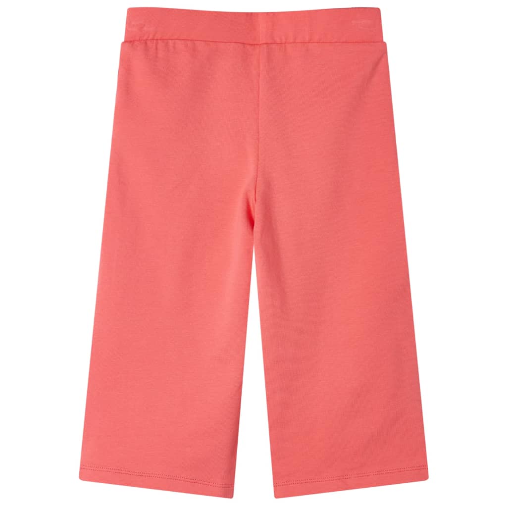 Children's trousers, wide legs, coral red, 116