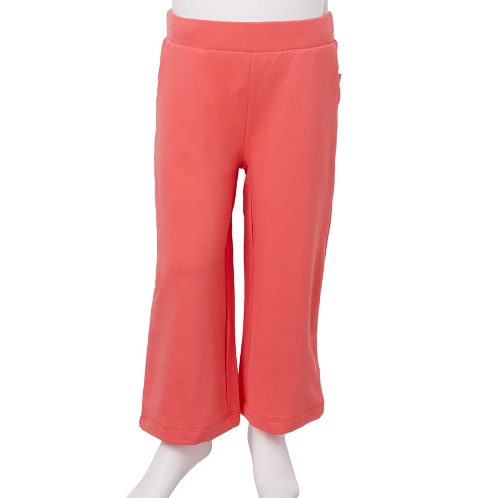 Children's trousers, wide legs, coral red, 116