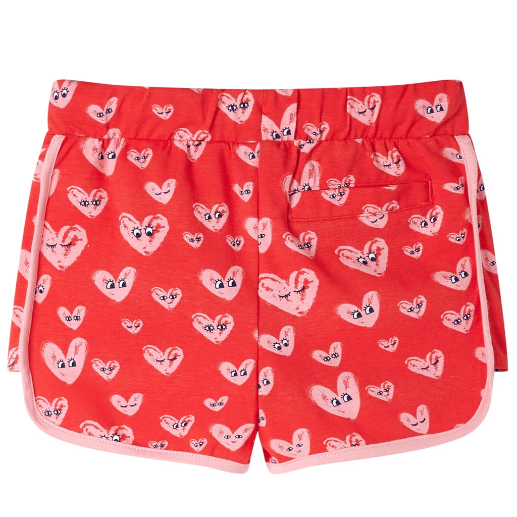 Children's shorts with drawstring, red, 104