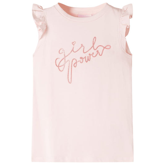 Children's T-shirt with ruffles, soft pink, 92