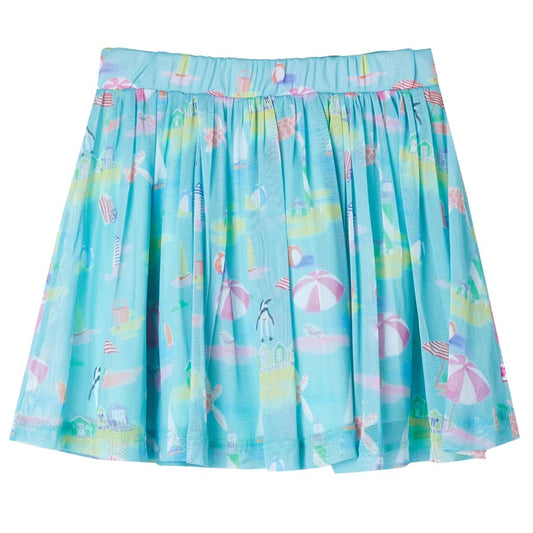 Children's pleated skirt, light blue, 92