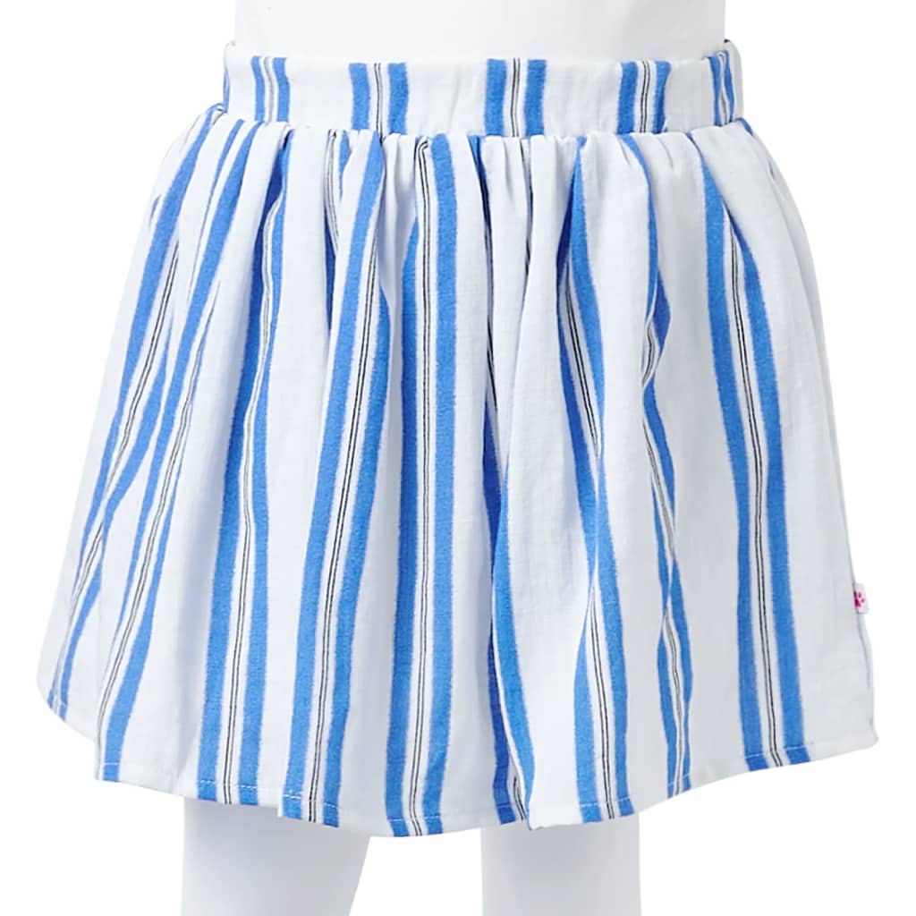 Children's skirt, cobalt blue and white, 92