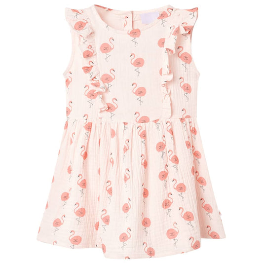 Children's ruffled dress, light pink, 92