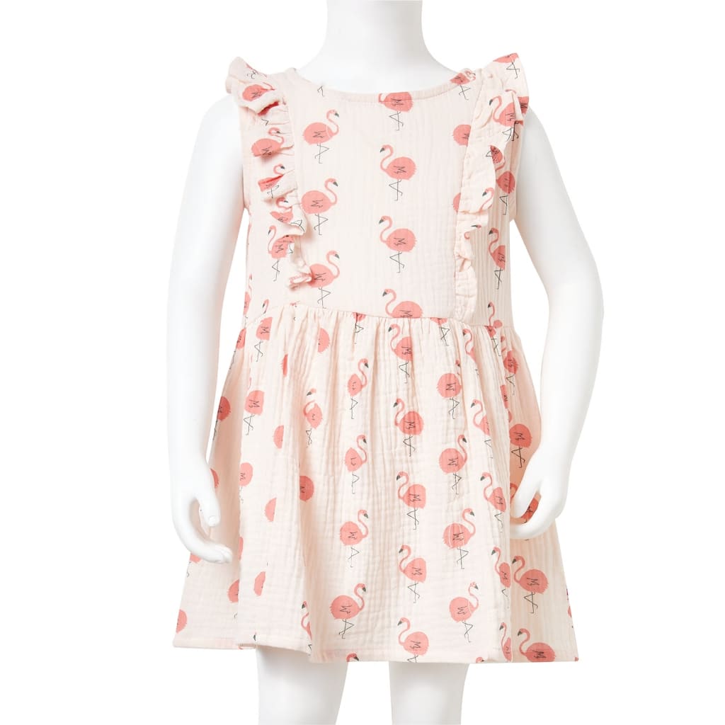 Children's ruffled dress, light pink, 92