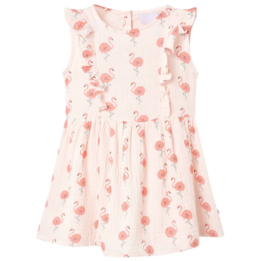 Children's ruffled dress, light pink, 140