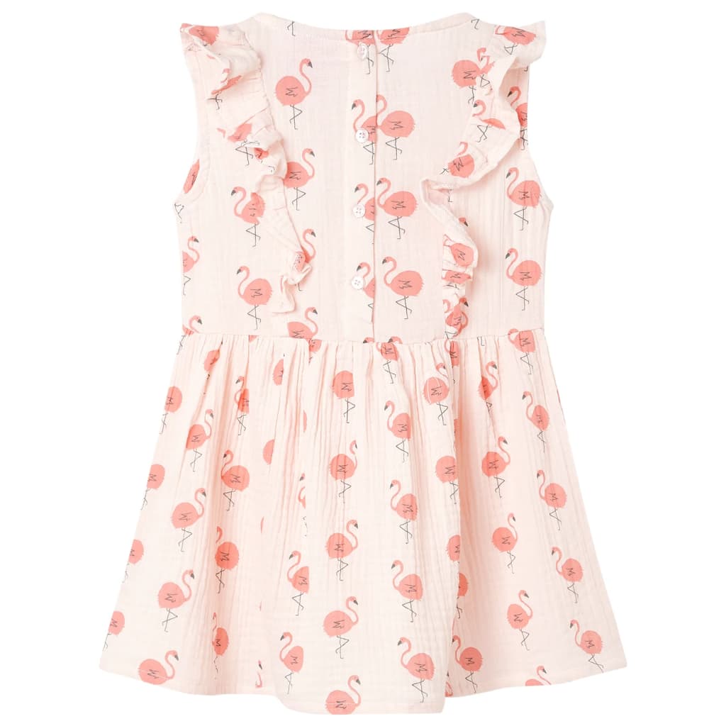 Children's ruffled dress, light pink, 140