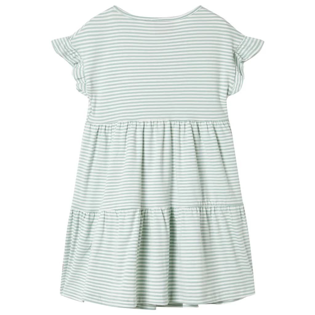 Children's ruffled dress, mint green, 104