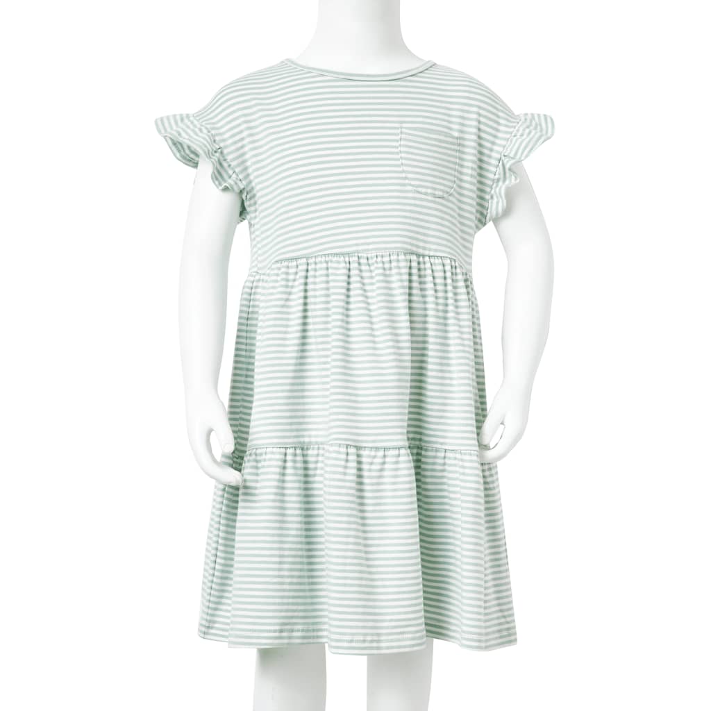 Children's ruffled dress, mint green, 104