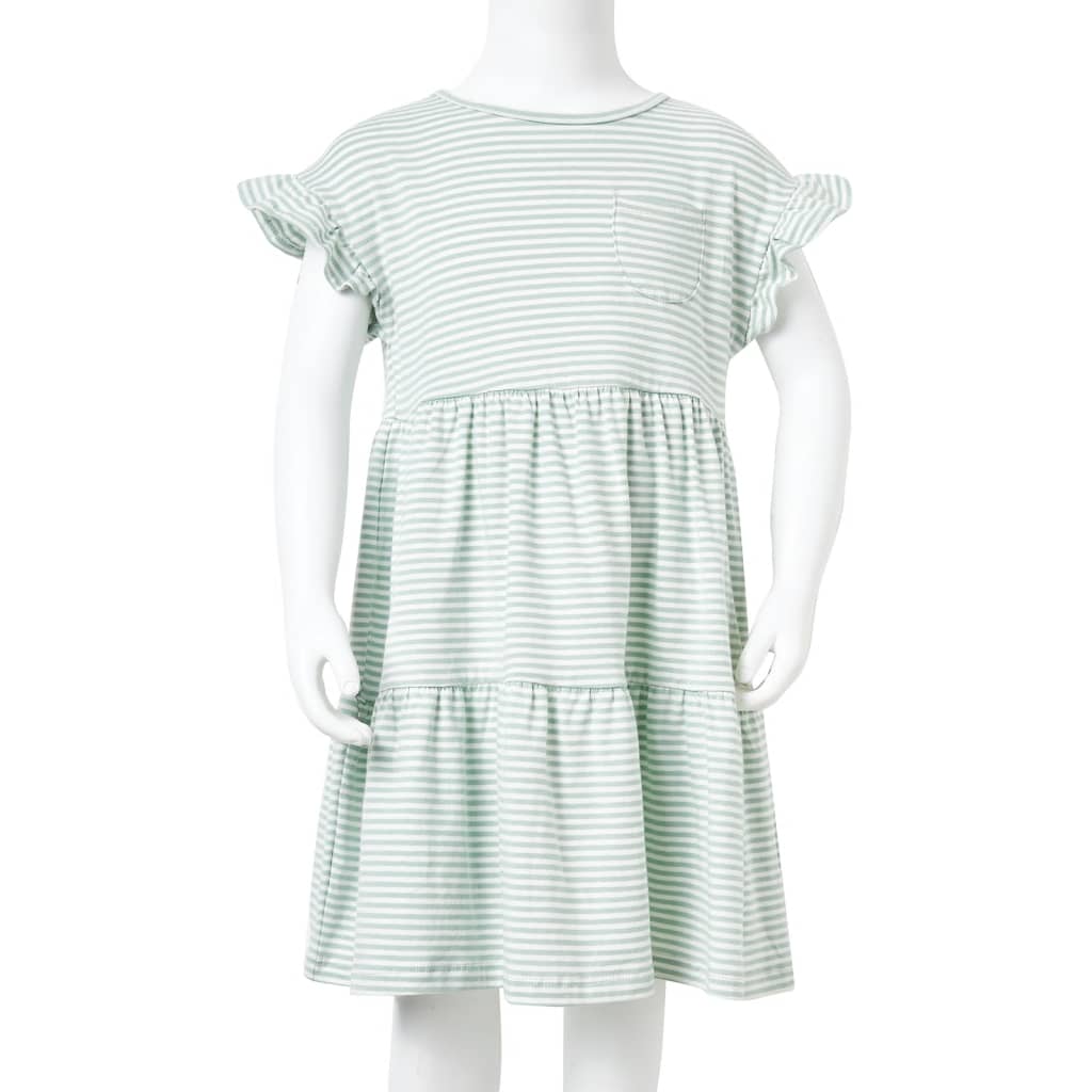 Children's ruffled dress, mint green, 116