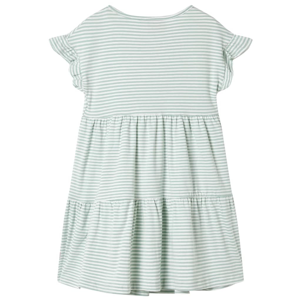 Children's ruffled dress, mint green, 128