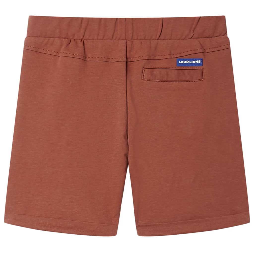 Children's shorts with drawstring, brown, 92