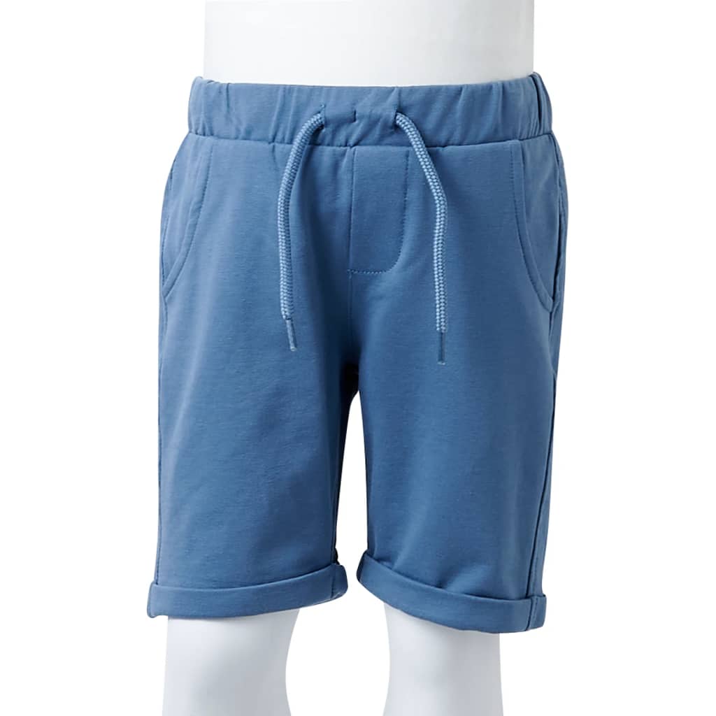 Children's shorts with drawstring, navy blue, 116