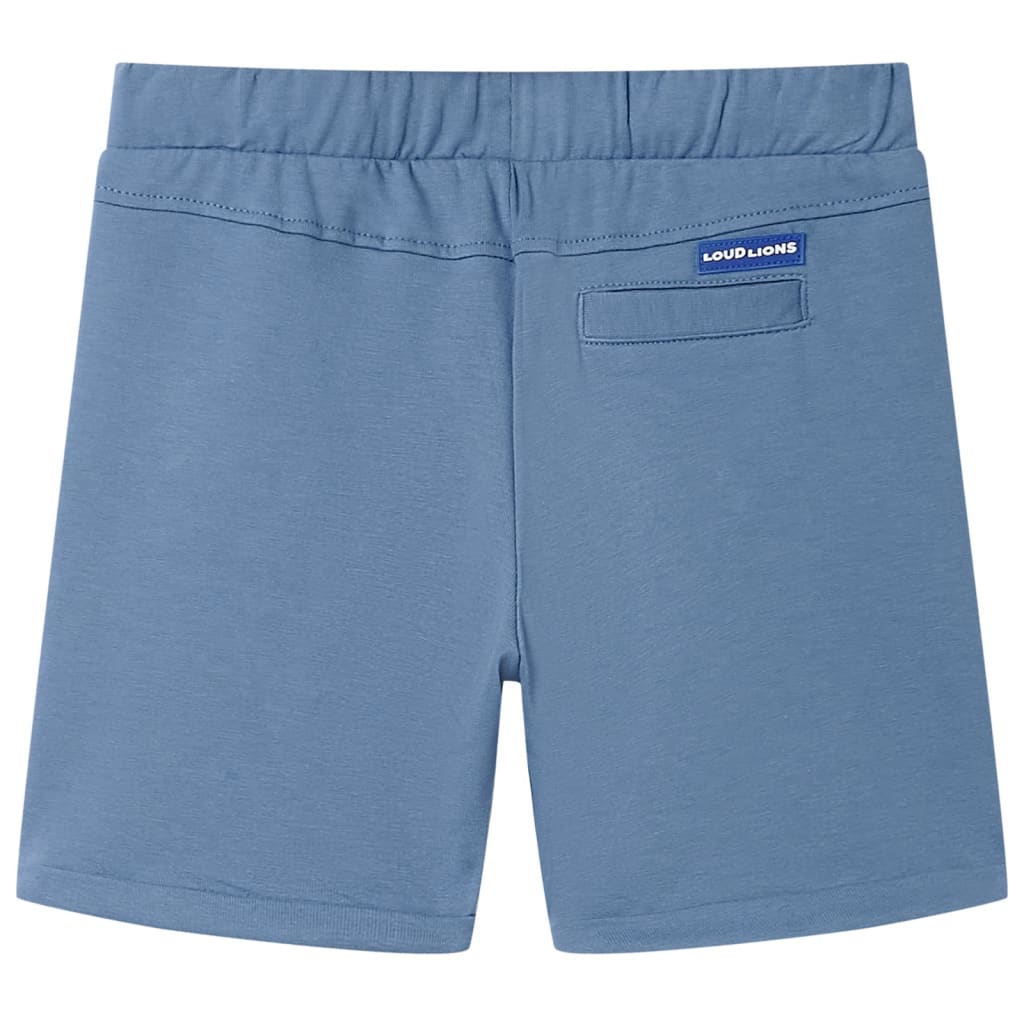 Children's shorts with drawstring, navy blue, 128