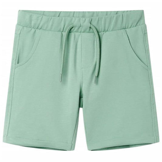 Children's shorts with drawstring, light khaki, 128