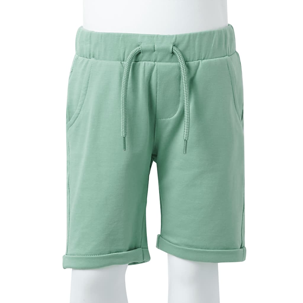 Children's shorts with drawstring, light khaki, 140