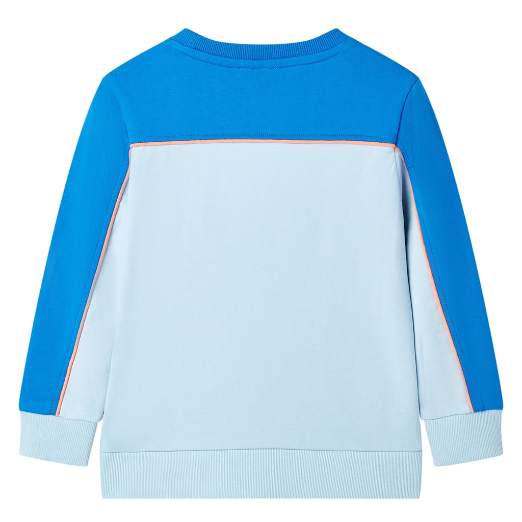 Children's sweatshirt, bright blue and light blue, 92