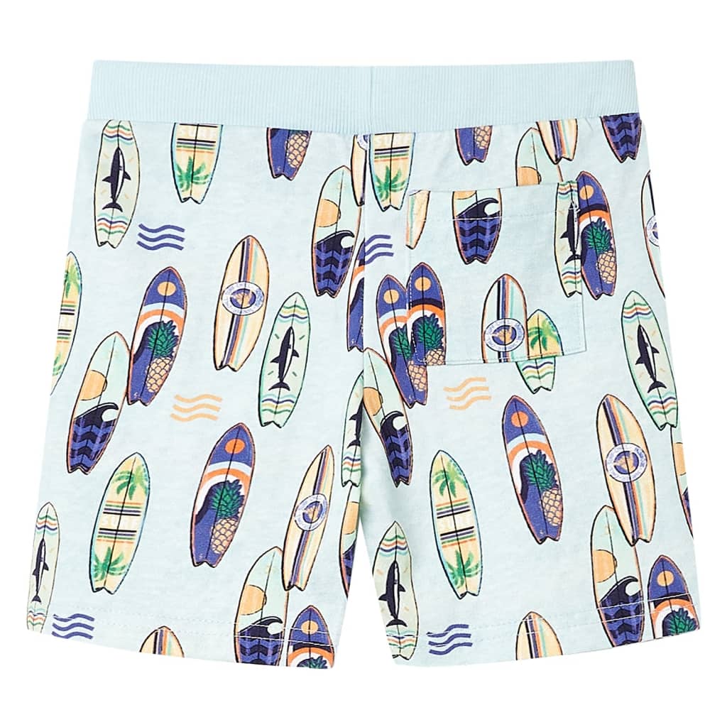 Children's shorts with drawstring, blue melange, 116