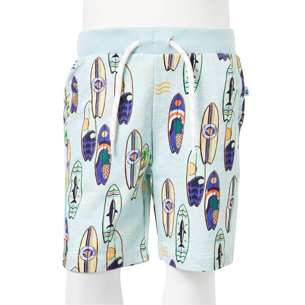 Children's shorts with drawstring, blue melange, 116