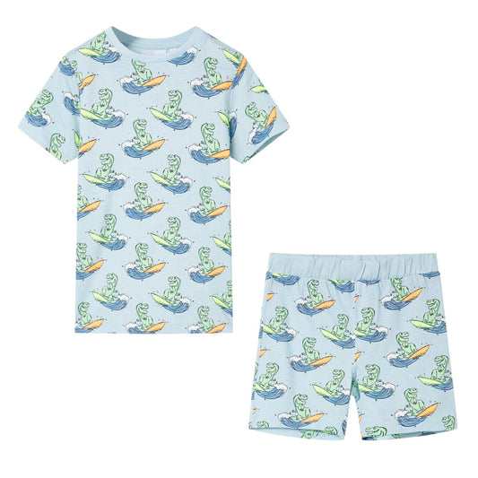 Children's pajamas, short sleeves, light blue, 116